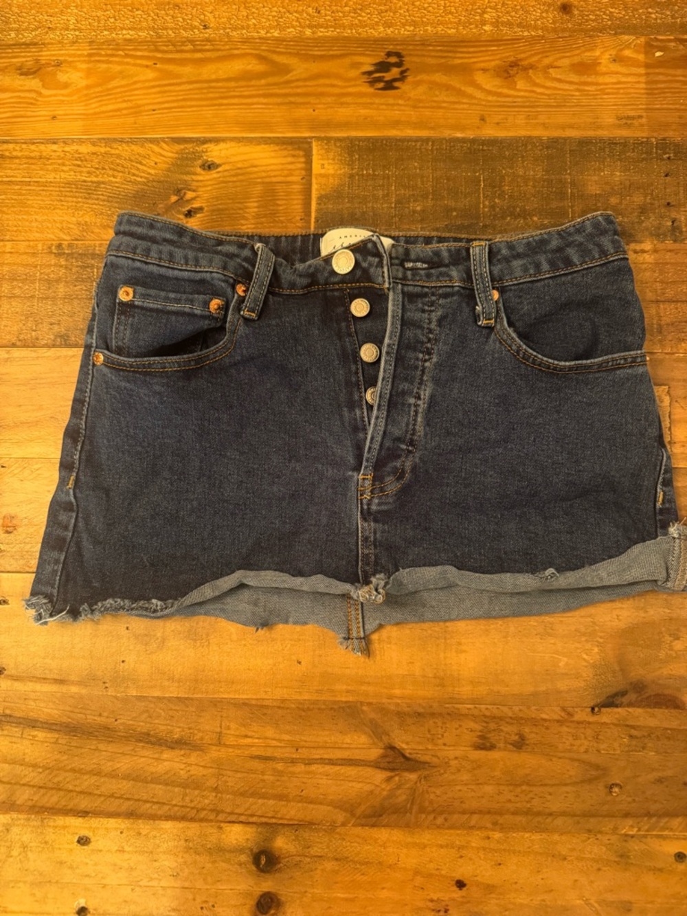 American Threads Dark Blue Denim Shorts